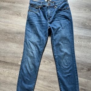 Women's 2019 Madewell Jeans 9" Mid Rise Skinny Stretch Medium Wash Size 28